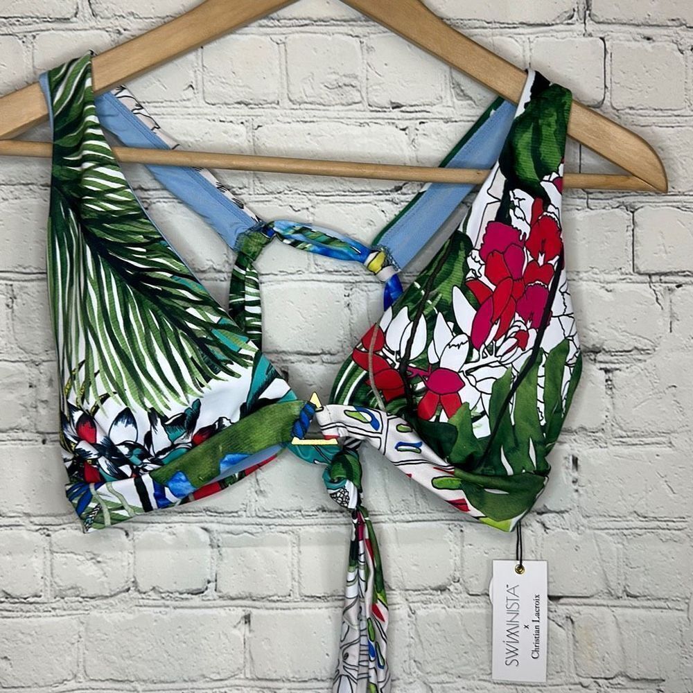 Swiminista x Christian Lacroix Cheer Top Bikini Jardin Exo Chic Print size Large